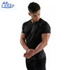 High quality basic design black t shirt for men with round neck