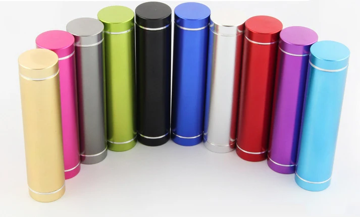 2016 New inventions tube cylinder shape universal portable power bank 2600mah powerbank
