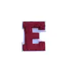 Chenille Letter A E R L T S B 5 O P Q Iron On Sew on Patch (2.5"x2" Red Chenille "E")