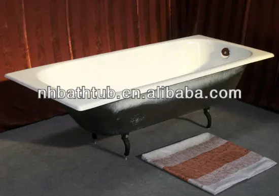 Simple construido en hierro fundido bathtub/bañera común/barato ... Cuadradas creativo Bañeras