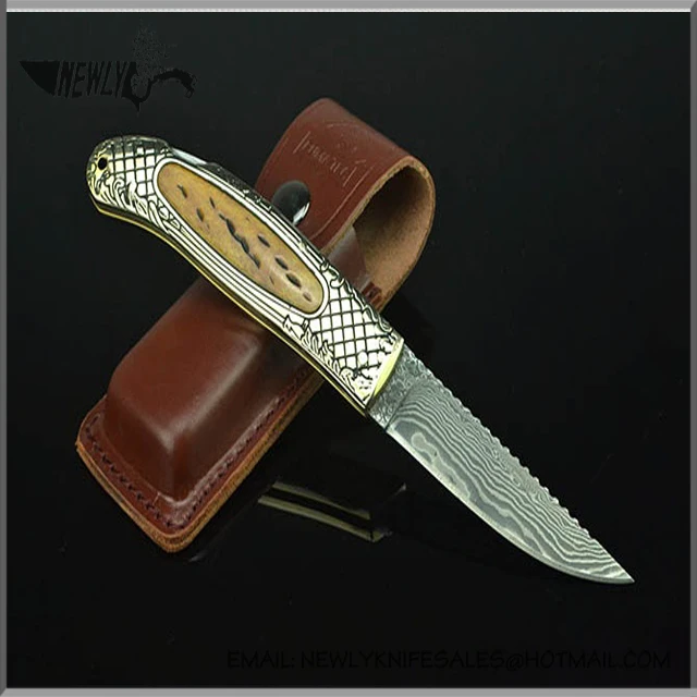 Damascus Steel Pocket Knife Made In China