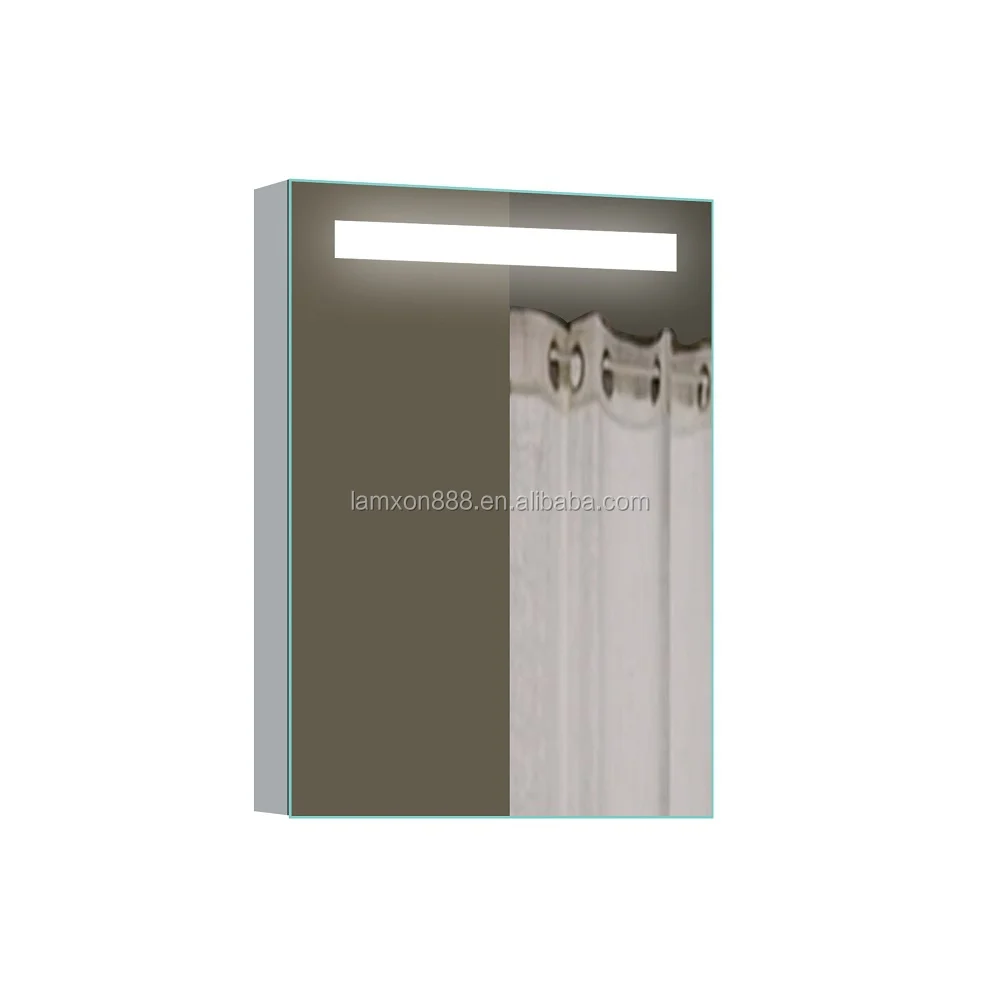 Single Door Illuminated Aluminum Medicine Cabinet Sliding Door