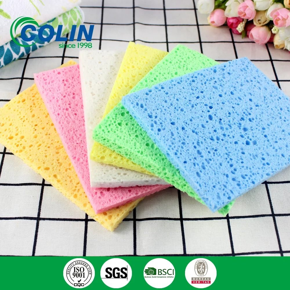 Cheap Customized Colorful Bulk Cellulose Sponge Block For Kitchen