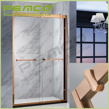 Custom Hotel Bathroom Sliding Fiberglass Free Standing Shower