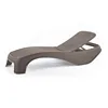Plastic Wicker Rattan Outdoor Sun Chaise Lounge With Side Table Deck Chair Lounge Beach Chair