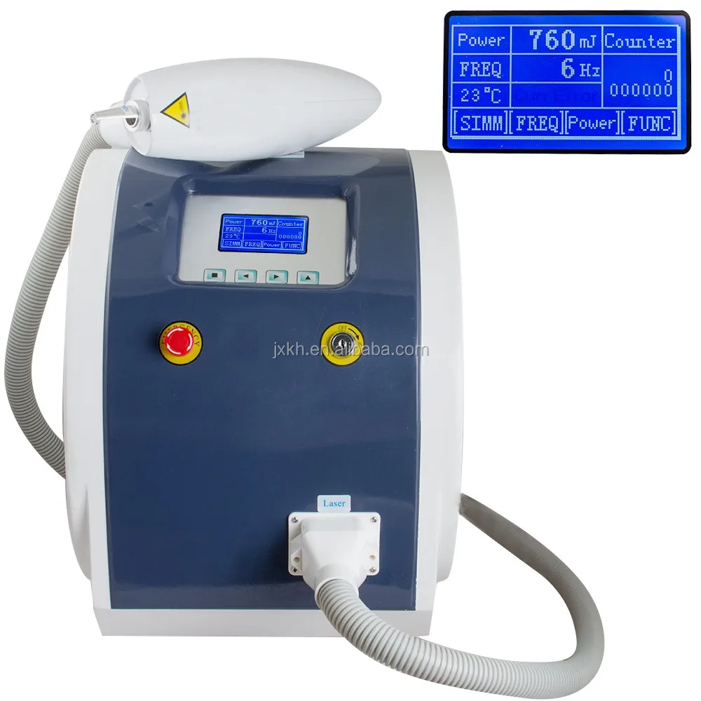Q Switch Nd Yag Laser Tattoo Removal Machine For Permanent 