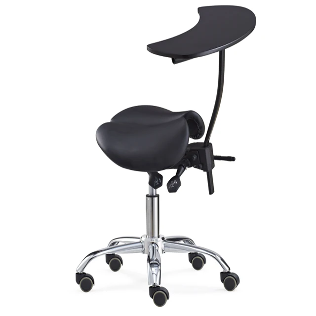 6012 Ergonomic Professional Rolling Saddle Stool Series Height Adjustable With Comfortable