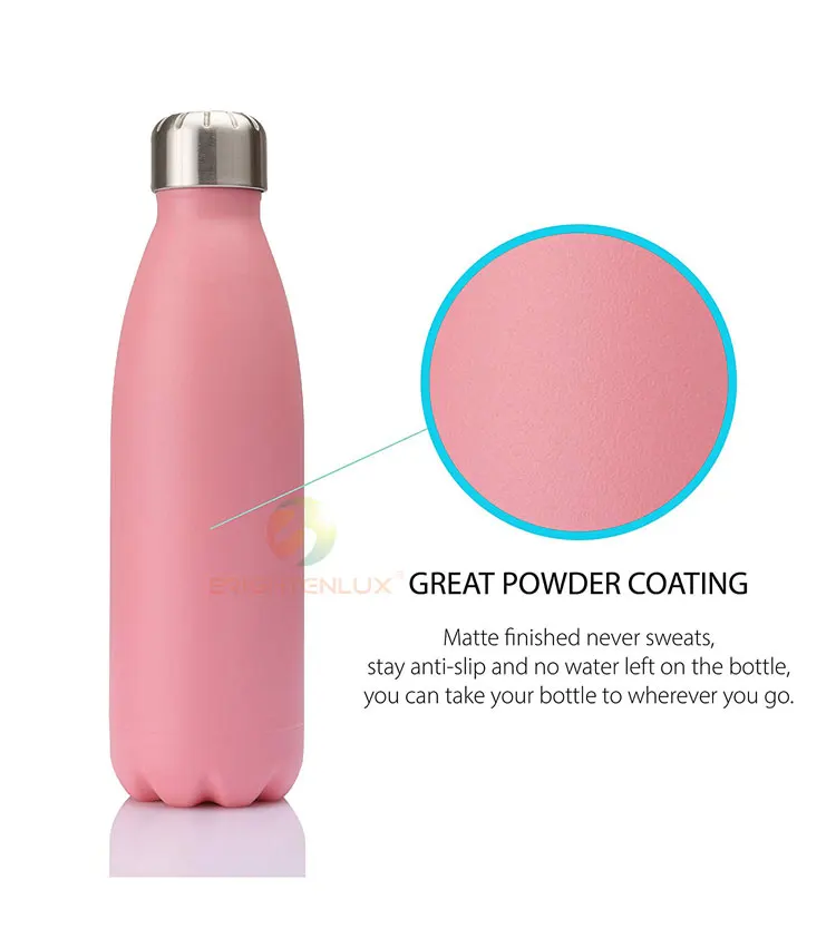 Whole Sales 500ml 750ml 1000ml Spray Paint Double Wall Stainless Steel Water Drink Bottle Buy