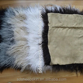 real mongolian fur pillows