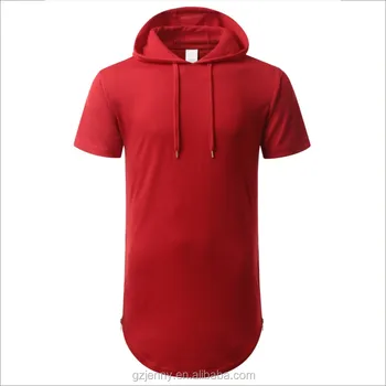 red short sleeve hoodie