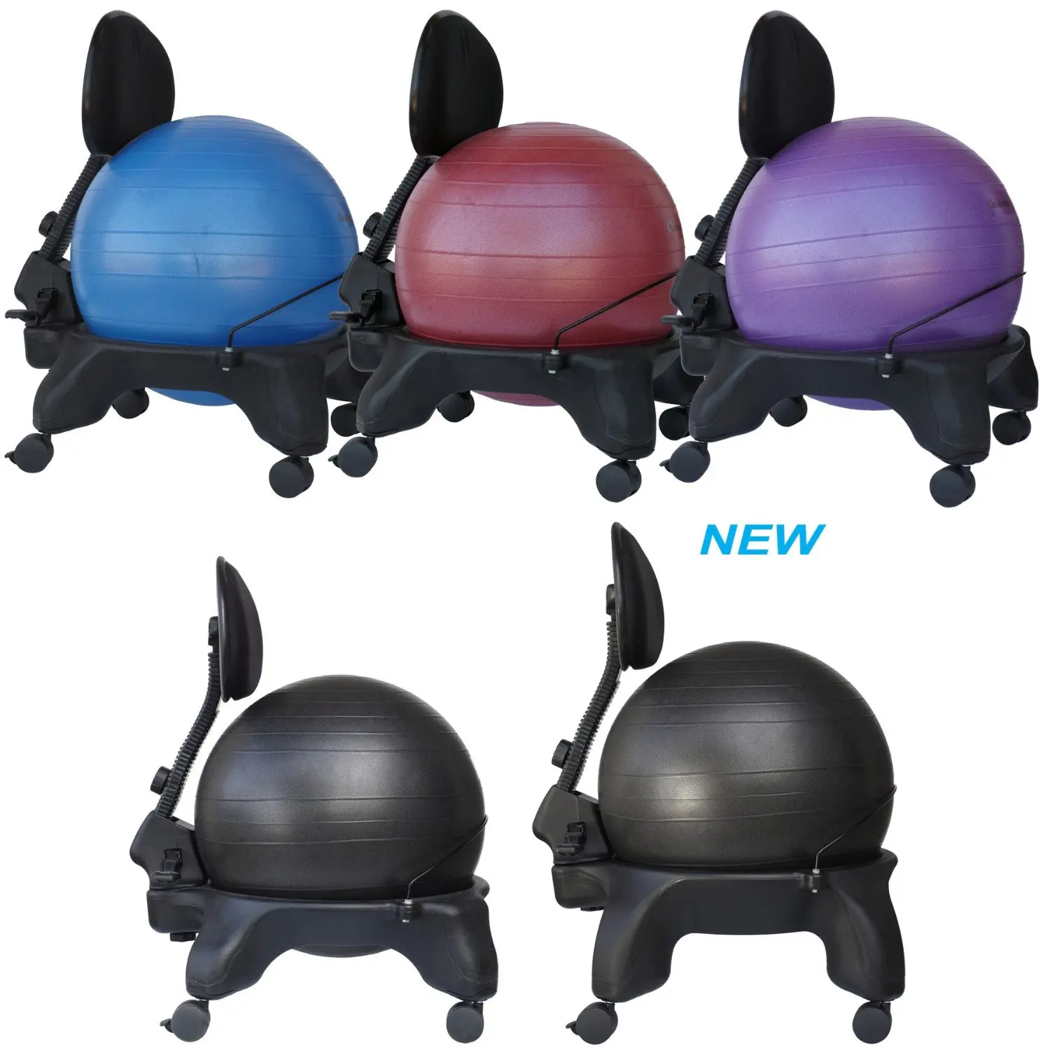 Buy Inc. Adjustable Back Exercise Ball Office Chair