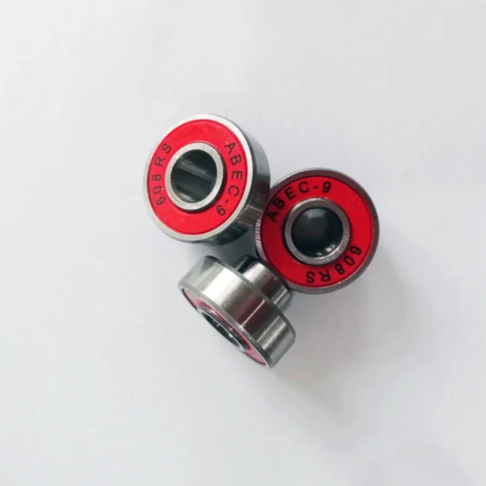 Reds Bearings Skateboard Bearing 608 Rs Abec 9 Skateboard Bearing Red