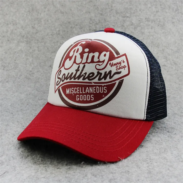 Red and white trucker hat wholesale Clearance