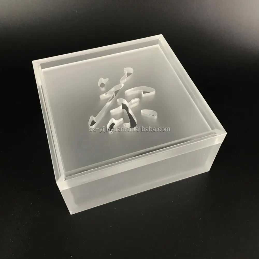 Useful handy acrylic tea cup and saucer box chinese tea gift box