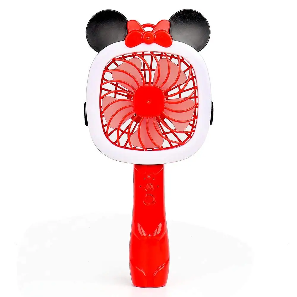 HuBo Mini Cartoon USB Handheld Fan, Multiple Speeds Personal Protable USB Desk Fan Cooling Fan with USB Rechargeable