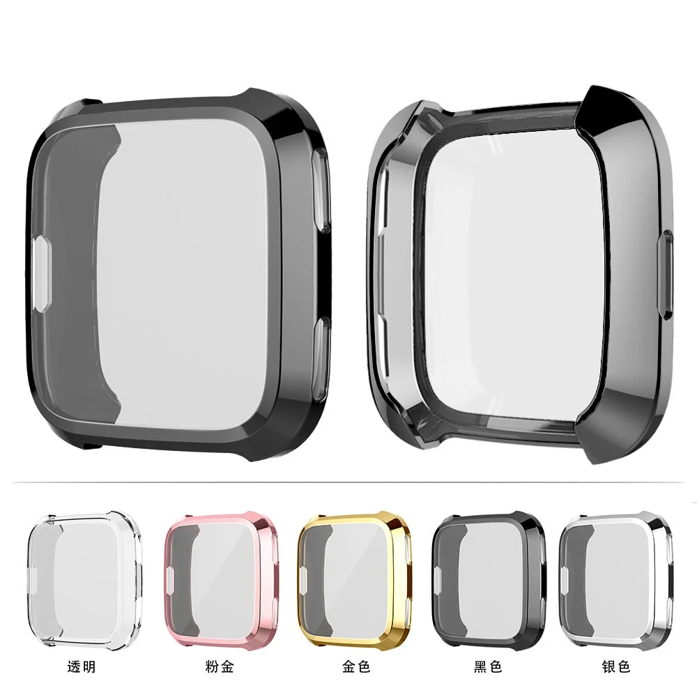 Ultra Thin Plating Clear Soft TPU Silicone Protective Case For Fitbit Versa