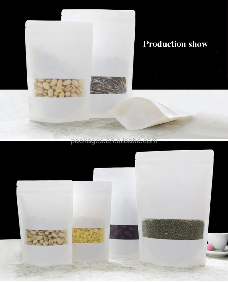 resealable kraft paper bags with window