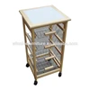 Quality Assured Customize Low Cost Wooden Kitchen Trolley Cart