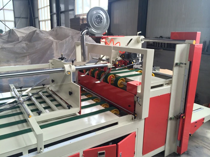 Semiauto semiautomatic standard Crash Lock Bottom corrugated carton box folder gluer with ce 