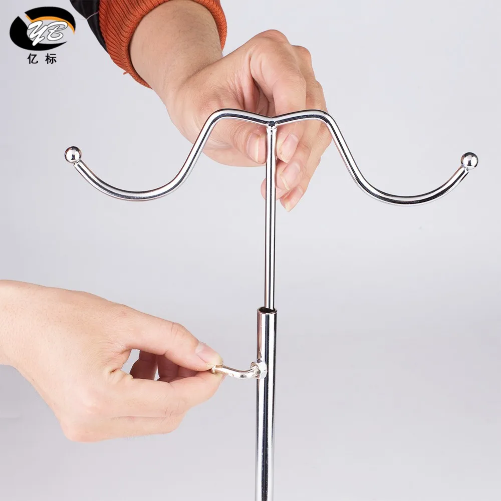 Factory Adjustable Double Hooks Rack Women Bag Metal Handbag Hook Stand