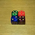 Free shipping Exclusive Special NEW 16mm 2pcs 6 sided D6 beautiful color with gold pips dice
