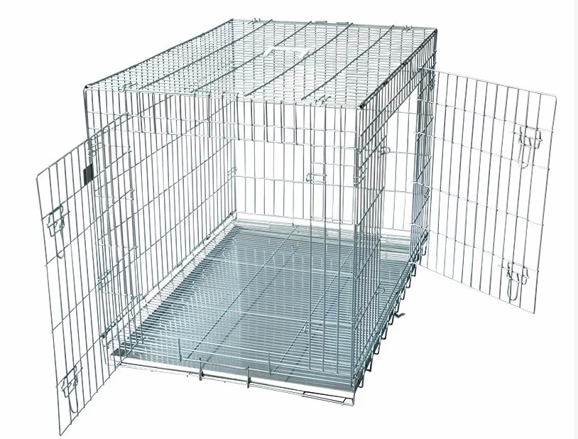 Sliver Foldable Folding Wire Dog Crate Cage Cat Carrier Buy Sliver