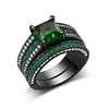 Wholesale High Quality Luxury Black Gold Plated AAA Zircon Couples Rings