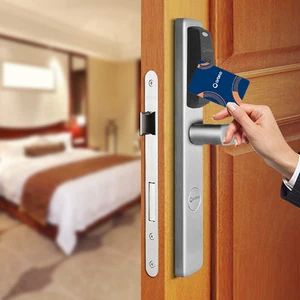Electronics Door Locks Hotel Security Alarm System Smart Key Card Access Door Lock