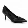 2019 China Classy Sexy leather fashion design comfortable women dress lady shoes thin high heels pointed toe black pumps