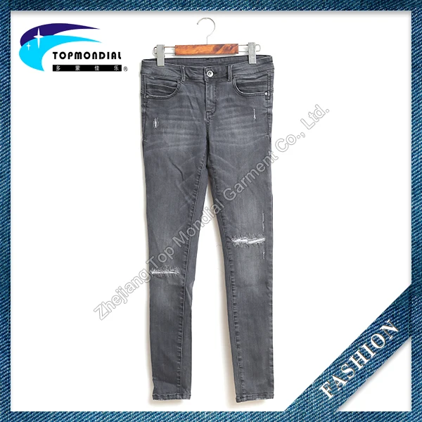 New style popular model gray adult jeans with cheap price