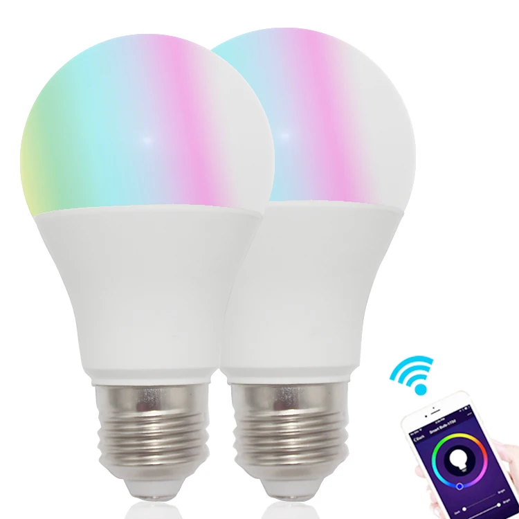 100 watt equivalent led smart bulb A60 warm cold white smart lighting dimmable led bulbs wifi light  smartphone controlled lamp