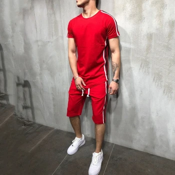 New Style Men Casual Sports Summer T Shirt Shorts Activewear Male ...