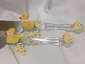 Buy Yellow Duck Ducky Baby Shower Cake Knife Server Set Party In