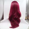 Fashion Wigs Factory Sexy Red Color Wave Style Lace Front Synthetic Wigs