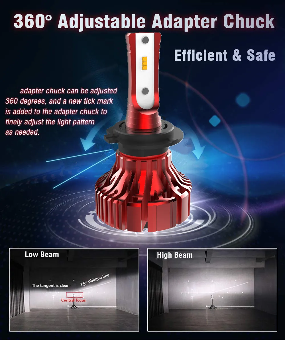 I8 Fanless Mini LED Headlight