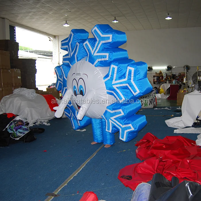 Customized Inflatable Christmas Decoration Snowflake Costume For Kids