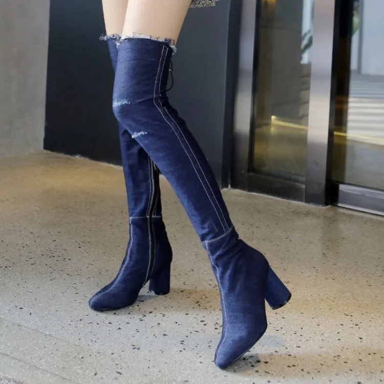 cowboy boots over knee