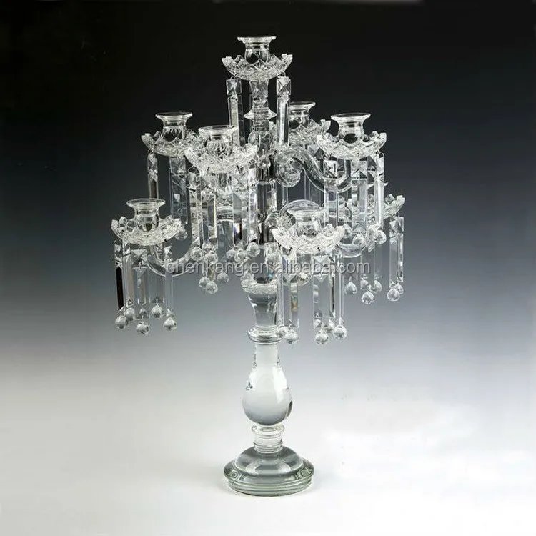 Candelabro De Cristal De 9 Brazos Para Decoración De Mesa,Centro De