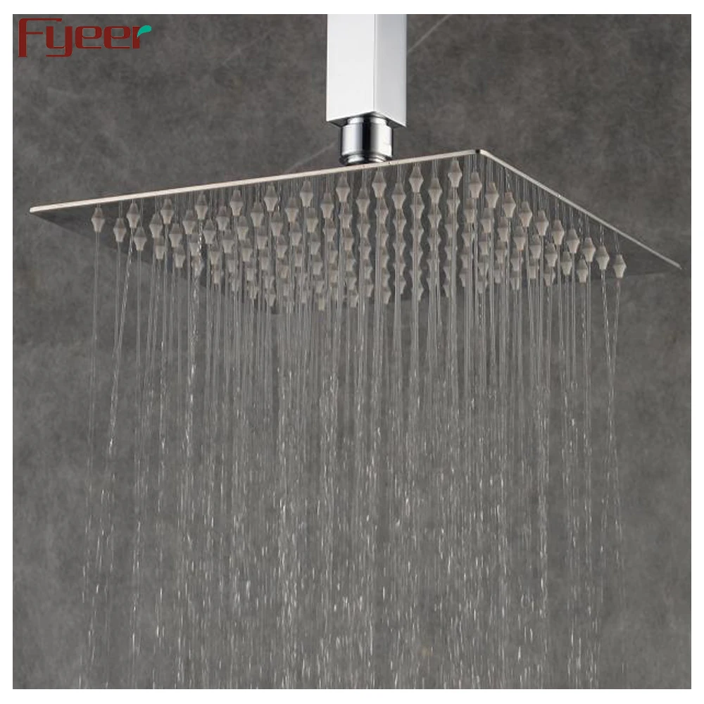 Fyeer Hot Sale Mirror Finish 304 Stainless Steel Ultra Thin Shower Head