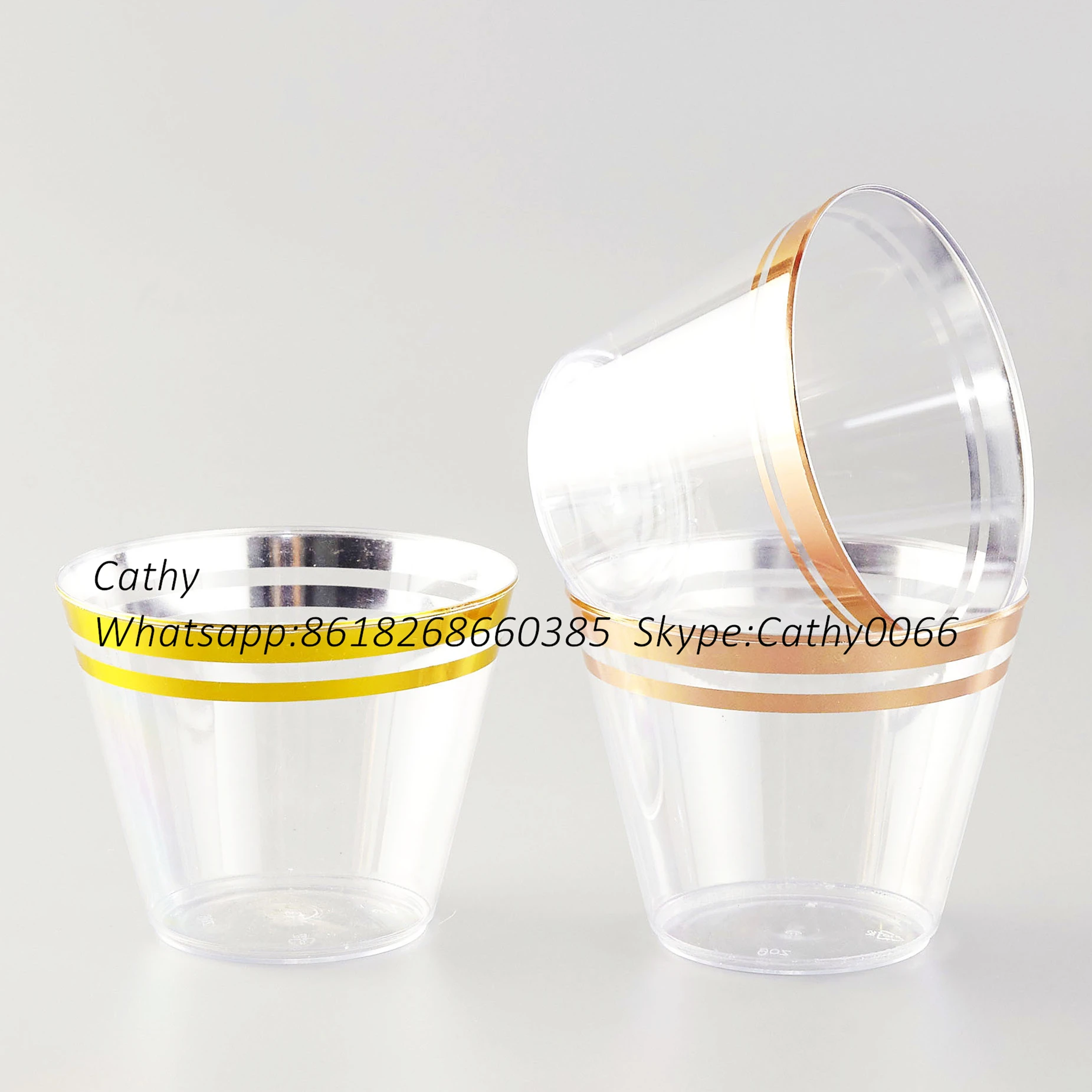 12oz Gold Rim Disposable Plastic Wedding Party Cocktail Cups Buy Wine