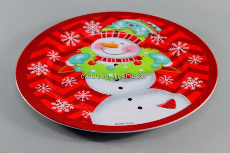 2017 New Design Melamine Christmas Plate And Dish
