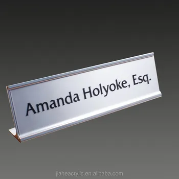 L Shaped Inserted Acrylic Desk Name Plate Buy Desk Name Plate