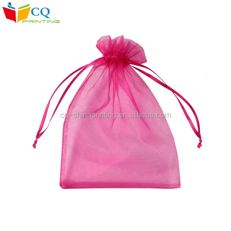 Fast Delivery Promotional Different Sizes Drawstring Organza Bag