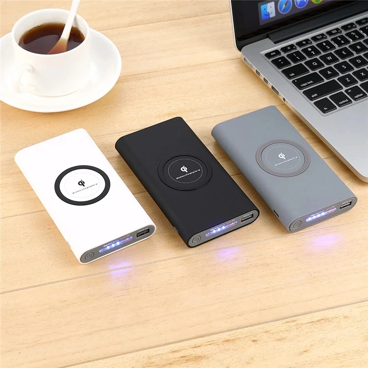 Slim Ce Rohs Wireless Charging Power Bank Battery Mini Portable Mobile