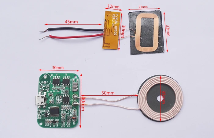 Remote Wireless Charger Module Miniature Coil 35mm Size Wireless ...