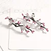 Black Spinel 925 Sterling Silver Jewelry Ruby Aretes Cubic Zirconia Long Dangling Butterfly Chandelier Earrings
