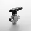 NPT 1/4" thread stainless steel 316 3 way One-piece Instrumentation Ball Valve