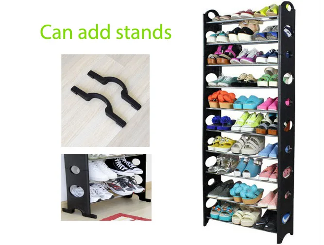 10 Tiers White 100 New Pp Plastic Shoe Rack Can Hold 30 Pairs Shoes White Non Woven Cover View Shoe Rack Doo Product Details From Yongkang Foho Sport And Leisure Co Ltd On