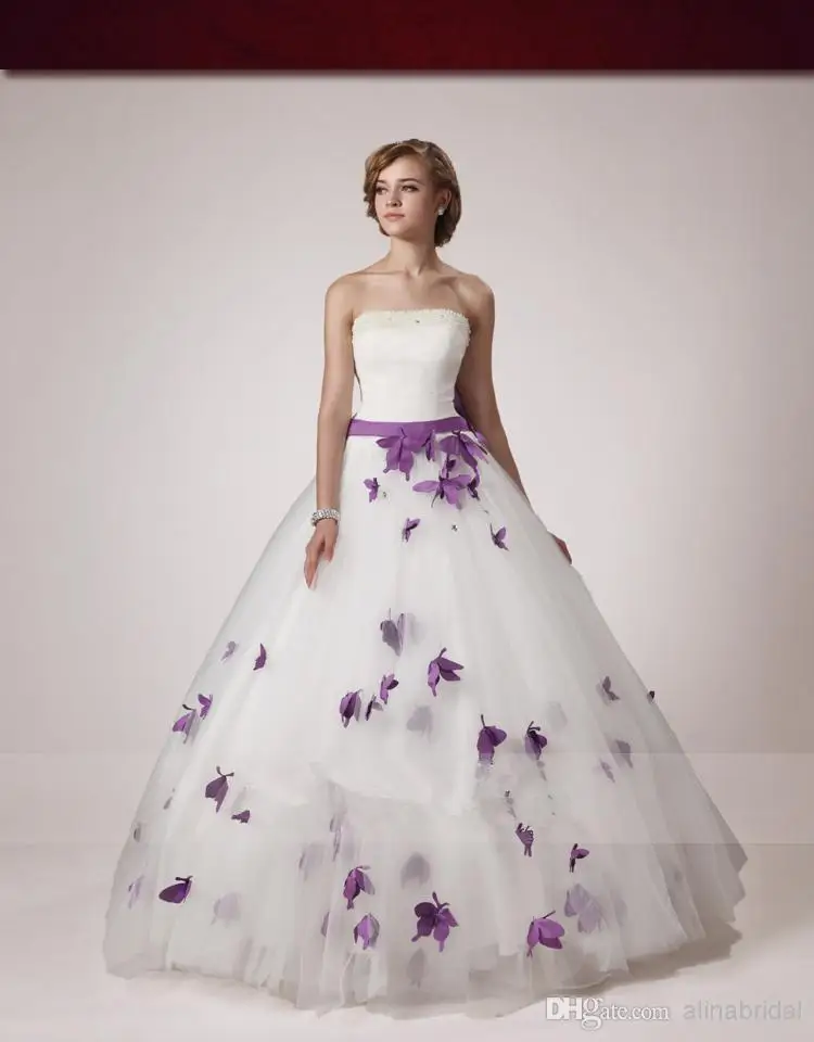 White And Purple Wedding Dress Image White And Purple Wedding Dress