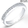 MECYLIFE Mirror Polished Stainless Steel CNC Jewelry Wedding Ring